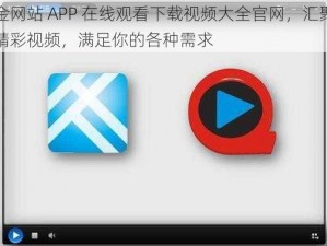 黄金网站 APP 在线观看下载视频大全官网，汇聚海量精彩视频，满足你的各种需求