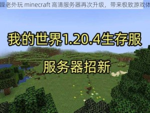 暴躁老外玩 minecraft 高清服务器再次升级，带来极致游戏体验