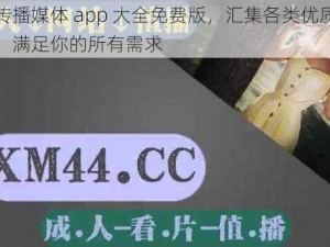 麻豆传播媒体 app 大全免费版，汇集各类优质视频资源，满足你的所有需求