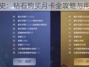 王牌御史：钻石购买月卡全攻略与用法详解