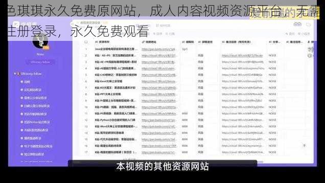 色琪琪永久免费原网站，成人内容视频资源平台，无需注册登录，永久免费观看