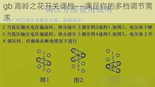 gb 高岭之花开关调档——满足你的多档调节需求