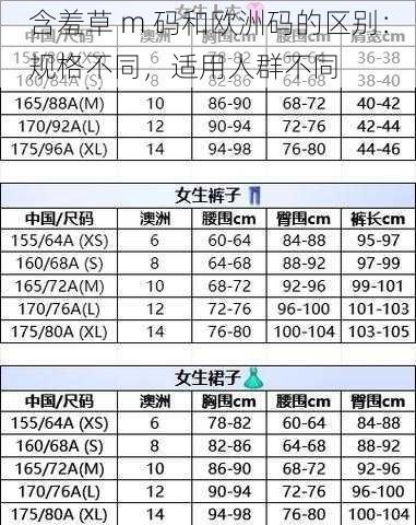 含羞草 m 码和欧洲码的区别：规格不同，适用人群不同