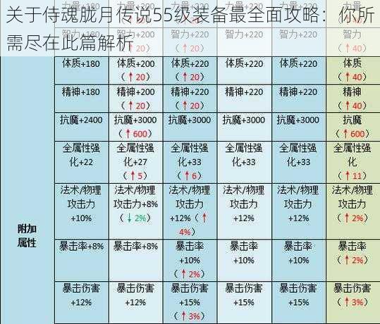 关于侍魂胧月传说55级装备最全面攻略：你所需尽在此篇解析