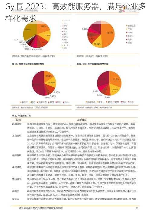 Gy 同 2023：高效能服务器，满足企业多样化需求