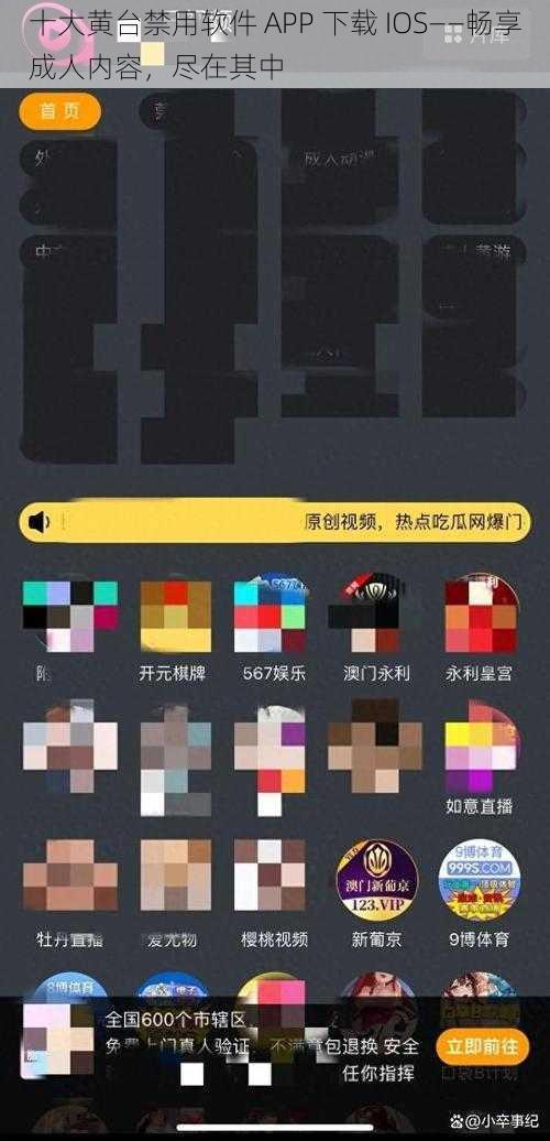 十大黄台禁用软件 APP 下载 IOS——畅享成人内容，尽在其中